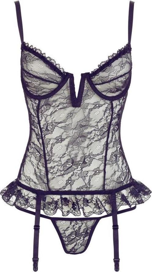 Cotelli Colletion Jarretel Body maat 75B/S Zwart (542), Kleding | Dames, Ondergoed en Lingerie, Setje, Zwart, Ophalen of Verzenden
