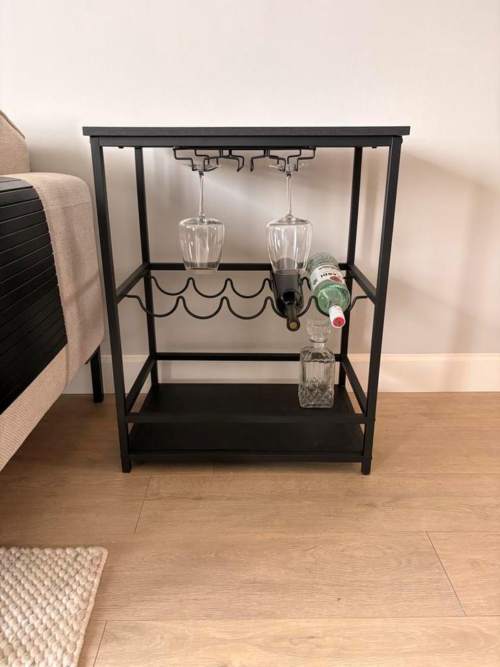Zwart Drankkastje / Cocktailkastje, Huis en Inrichting, Barren, Zo goed als nieuw, Ophalen