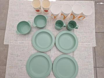 Camping servies en bestek. Campingservies setje. 2-persoons. beschikbaar voor biedingen
