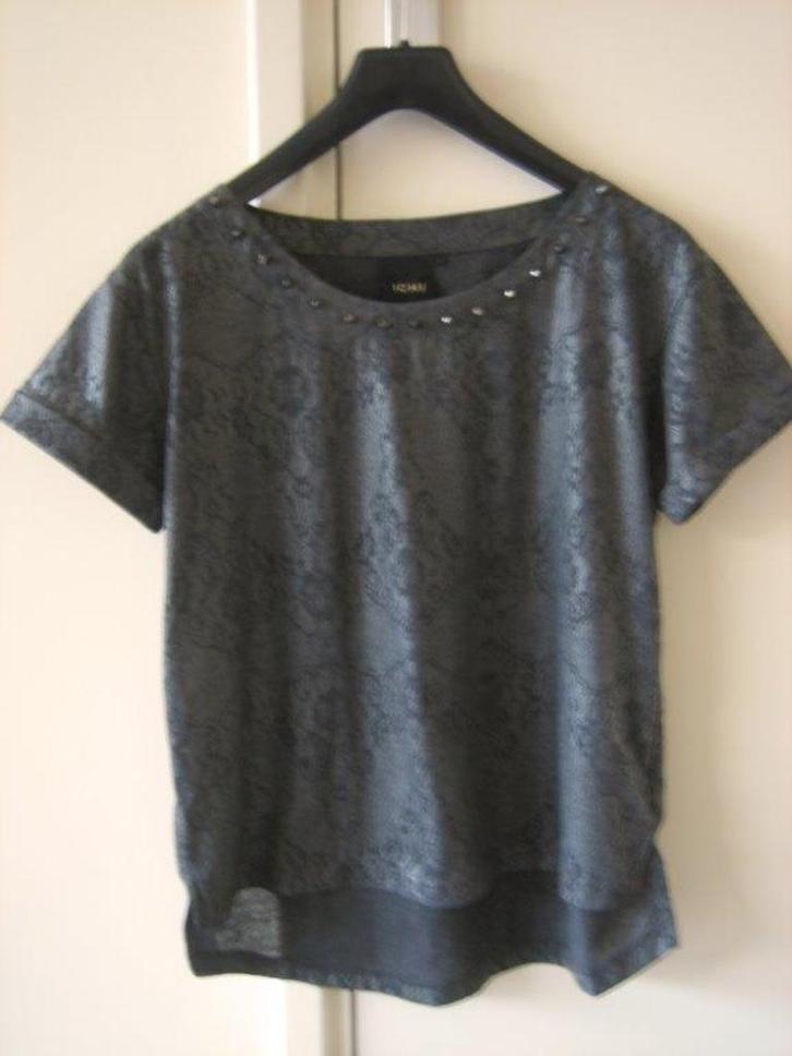 Stoer zilvergrijs shirt met slangenprint ICHI 36-38 snazzeys, Kleding | Dames, T-shirts, Nieuw, Maat 36 (S), Grijs, Korte mouw