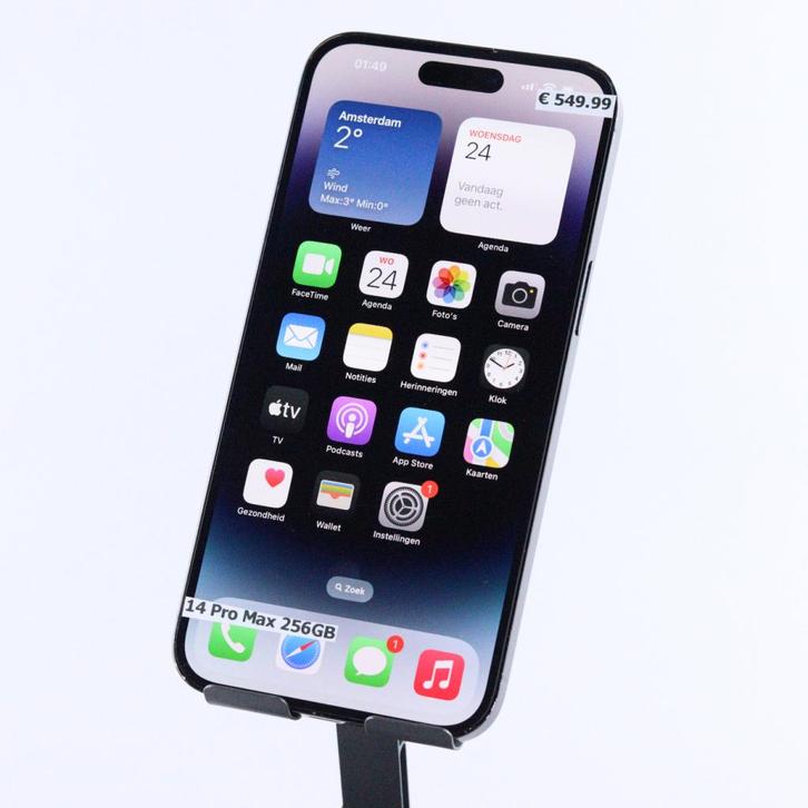 iPhone 14 Pro Max 256GB Zwart, Telecommunicatie, Mobiele telefoons | Apple iPhone, Gebruikt