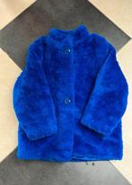 Blauwe teddy bont jas, vintage, Blauw, Maat 38/40 (M), Ophalen of Verzenden, Zo goed als nieuw