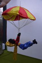 sinterklaas: vintage Zwarte Piet aan parachute, winkelmateri, Diversen, Sinterklaas, Ophalen of Verzenden, Gebruikt