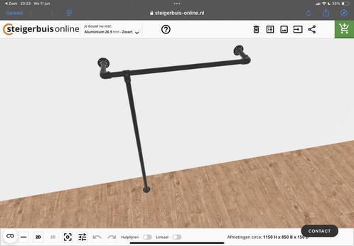 Steiger buizen kleding rek/ikea rekken, Doe-het-zelf en Verbouw, Platen en Panelen, Nieuw, Overige materialen, Minder dan 20 mm