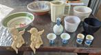 Diverse decoratie: schalen, potten, engelen, Delftse vaasjes, Antiek en Kunst, Ophalen of Verzenden