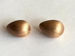 Vintage oorbellen geborsteld brons Italië, Sieraden, Tassen en Uiterlijk, Kettingen, Verzenden, Zo goed als nieuw, Goud, Overige materialen