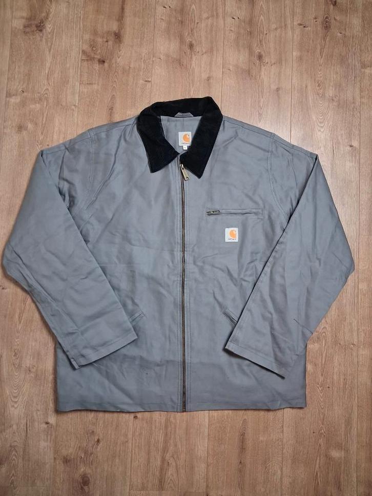 Grijze Carhartt WIP Jas – Heren Maat XL, Kleding | Heren, Jassen | Winter, Zo goed als nieuw, Maat 56/58 (XL), Grijs, Ophalen of Verzenden