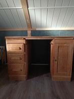 Massief eiken bureau met laden en deurtje, Ophalen