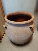 Terracotta Bloempot met Handvatten, Tuin en Terras, Bloempotten, Ophalen, Gebruikt, 40 cm of meer, Rond