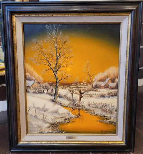 Paul BOONAERT, winter in de Vlaamse Ardennen, Antiek en Kunst, Kunst | Schilderijen | Klassiek, Ophalen of Verzenden