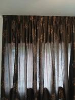 Overgordijnen 4 x 95 cm. Met mooie 3 delig plooi 5 embrassen, Ophalen of Verzenden, Zo goed als nieuw, Beige, 200 cm of meer