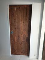 Houten (boeren) binnendeuren met stalen (nostalgisch) beslag, Doe-het-zelf en Verbouw, Ophalen, Gebruikt, 80 tot 100 cm, Binnendeur