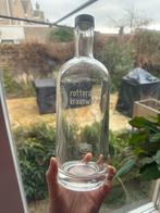 Glazen Waterfles Rotterdams Kraanwater - 1 Liter, Gebruikt, Overige kleuren, Ophalen of Verzenden, Glas