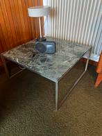 Mid Century Salontafel met marmer groen blad, Huis en Inrichting, Tafels | Salontafels, Ophalen, 100 tot 150 cm, 50 tot 100 cm