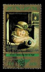 postzegel 1580 DDR schilderij Kind met Pop, Postzegels en Munten, Postzegels | Europa | Duitsland, Ophalen of Verzenden, DDR, Gestempeld