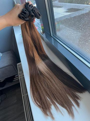 Flat weft Vietnam bruin 100% echt haar 60 cm beschikbaar voor biedingen