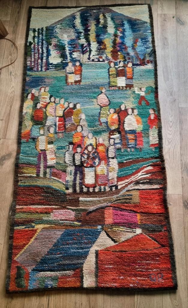 Handgemaakt vintage Pools gobelin kleed, Antiek en Kunst, Antiek | Kleden en Textiel, Ophalen