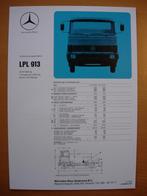 Mercedes LPL 913 Technische Specificatie folder 1983 LPL913, Ophalen, Mercedes, Zo goed als nieuw, Mercedes-Benz