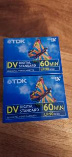 4x TDK Mini DV 60 min digitale videocassettes, Ophalen of Verzenden, 8mm, (Video)band