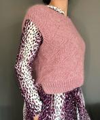 Handgebreide Slipover - Merino Wol Roze, Kleding | Dames, Truien en Vesten, Ophalen of Verzenden, Nieuw, Maat 38/40 (M), Roze