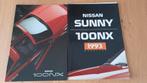 Nissan Sunny 100NX Brochures - 1993, Boeken, Auto's | Folders en Tijdschriften, Ophalen of Verzenden, Zo goed als nieuw, Nissan
