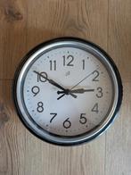 Zwarte wandklok, Ophalen of Verzenden, Zo goed als nieuw, Analoog, Wandklok
