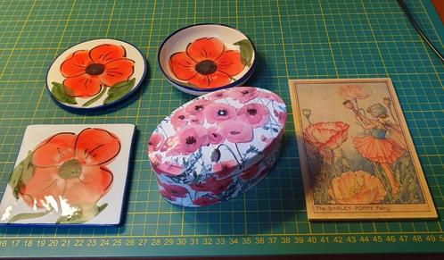 Klaproos verzameling, Huis en Inrichting, Woonaccessoires | Schilderijen, Tekeningen en Foto's, Zo goed als nieuw, Schilderij