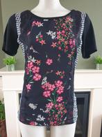 Tramontana schitterende bloemen top shirt S 36 Gratis verz., Verzenden, Tramontana, Zwart, Zo goed als nieuw