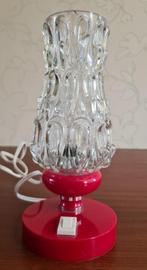 te koop: tafellamp of bedlampje, retro vintage jaren 70, Ophalen of Verzenden, Gebruikt, Glas, Retro vintage seventies
