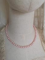 Echte parels ketting rose kleur, Sieraden, Tassen en Uiterlijk, Kettingen, Ophalen of Verzenden, Gebruikt, Roze, Overige materialen