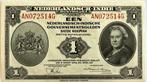 Nederlands-Indië een gulden 1943 UNC, Postzegels en Munten, Ophalen of Verzenden, 1 gulden, Los biljet