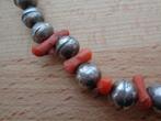 zilveren Berber ketting met zilver en tak koraal [368], Sieraden, Tassen en Uiterlijk, Antieke sieraden, Verzenden, Zilver, Ketting