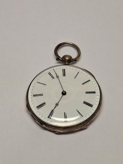 Een antiek 19e eeuws zilveren zakhorloge., Antiek en Kunst, Antiek | Klokken, Ophalen of Verzenden