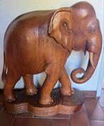 Mooie grote zware houten Olifant 80x75x29 cm Hoog Lang Diep, Antiek en Kunst, Kunst | Beelden en Houtsnijwerken, Ophalen