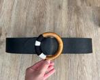 Black Wide Belt by Zara with Bamboo Buckle Detail, Kleding | Dames, Riemen en Ceinturen, Ophalen, Zo goed als nieuw, Zwart