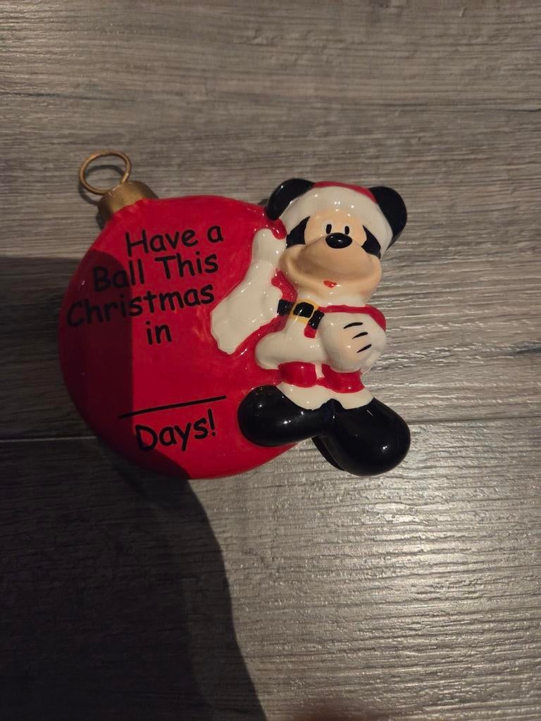 Zware kerstmagneet van Disney's Mickey Mouse, Verzenden, Mickey Mouse, Zo goed als nieuw, Beeldje of Figuurtje