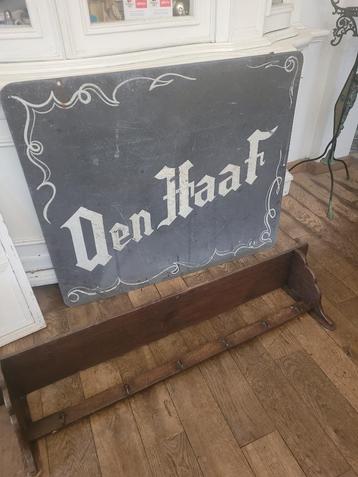 Zeer oud dubbelzijdig beschreven uithangbord foto 1 t/m 7 beschikbaar voor biedingen