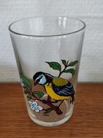 Vintage glaasje met afbeelding van een vogel, Verzamelen, Glas en Borrelglaasjes, Ophalen of Verzenden