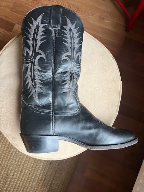 Cowboy laarzen zwart borduursel, Ophalen, Hoge laarzen, Zwart, Zo goed als nieuw