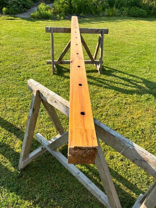 Eiken balk/ Roede hooiberg (355 lang), Doe-het-zelf en Verbouw, Hout en Planken, Gebruikt, Balk, Eiken, 300 cm of meer, 50 mm of meer