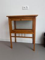 Massief houten kast met glazen Nijmegen, Ophalen, Gebruikt, 50 tot 100 cm, Minder dan 100 cm