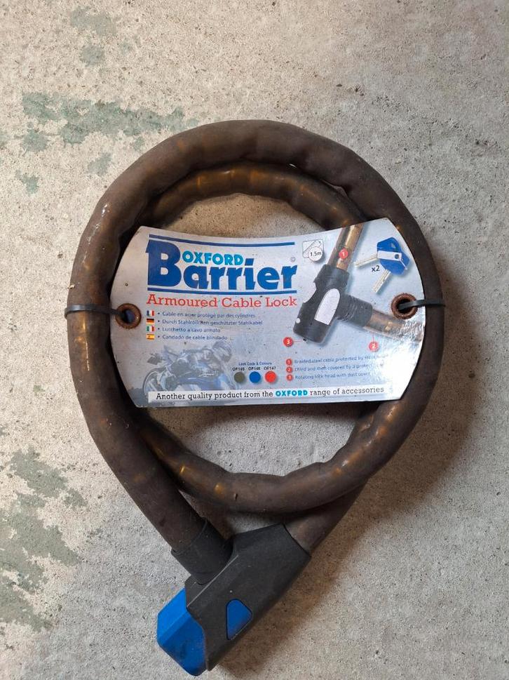 Oxford barrier stalen kabelslot, Motoren, Accessoires | Sloten, Nieuw, Ophalen of Verzenden