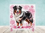 Australian Shepherd Delfts Roze tegel incl houder, Ophalen of Verzenden, Nieuw