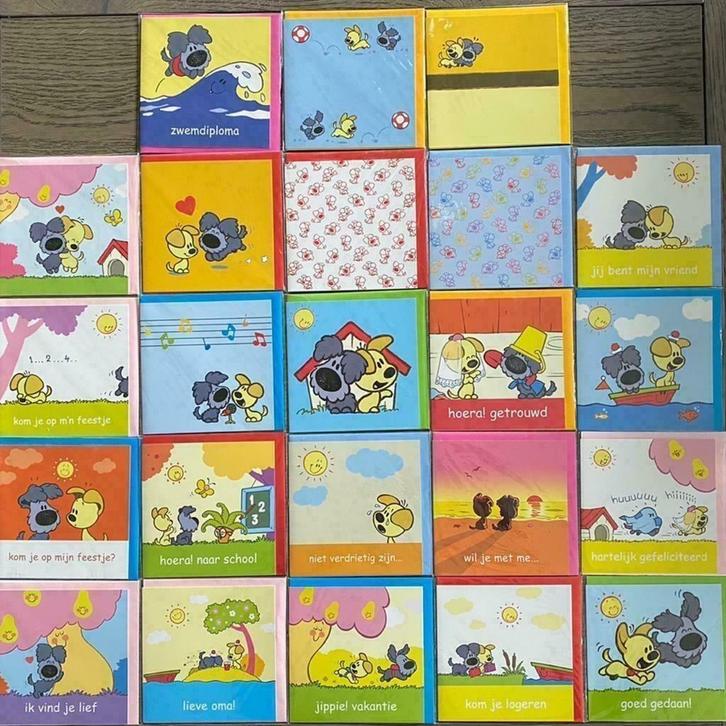 Luxe wenskaarten Woezel en Pip, Hobby en Vrije tijd, Feestartikelen, Nieuw, Feestartikel, Verjaardag, Ophalen of Verzenden