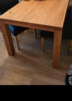 Gloednieuwe licht Eiken eettafel met 6 stoelen, Huis en Inrichting, Tafels | Eettafels, Ophalen, Rechthoekig, 50 tot 100 cm