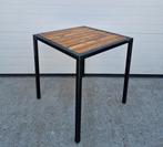 16 x Terrastafels hout metaal terras cafe horeca tafels, Antiek en Kunst, Antiek | Meubels | Tafels, Ophalen of Verzenden