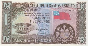 Western Samoa bankbiljet 5 Pounds ND (2020) Reprint Prefix X beschikbaar voor biedingen