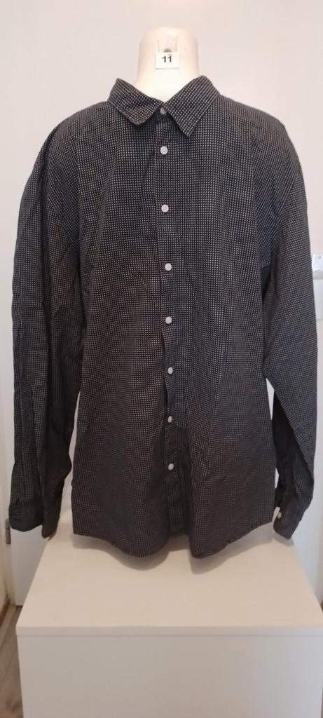 Angelo Litrico Overhemd 3XL Zwart, Kleding | Heren, Kostuums en Colberts, Gedragen, Overige maten, Zwart, Ophalen of Verzenden