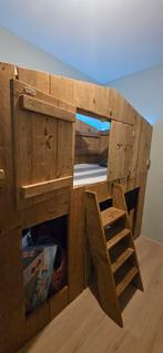 Boomhut Bed Steigerhout Stapelbed, Kinderen en Baby's, Kinderkamer | Stapelbedden en Hoogslapers, Ophalen, Gebruikt, Stapelbed