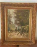 Olieverf P. A. Schipperus sprokkelende vrouw met kind bospad, Antiek en Kunst, Kunst | Schilderijen | Klassiek, Ophalen